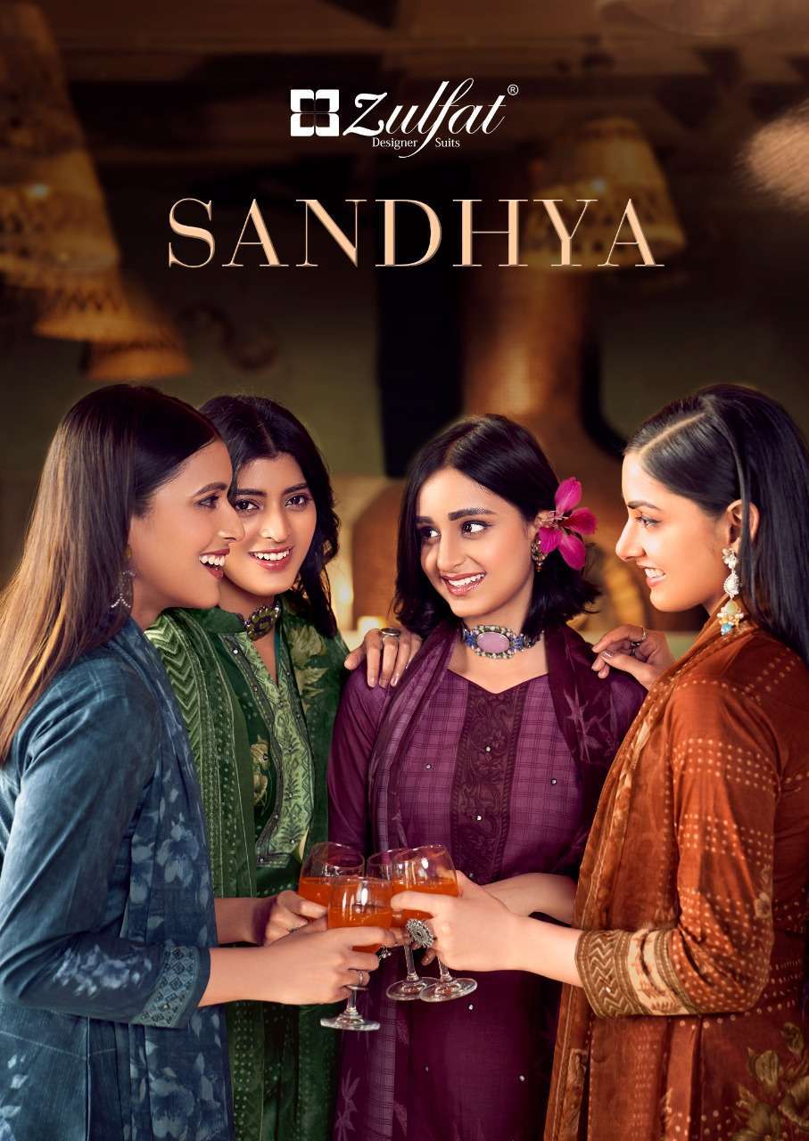 zulfat sandhya series 402001-402010 pure cotton suit