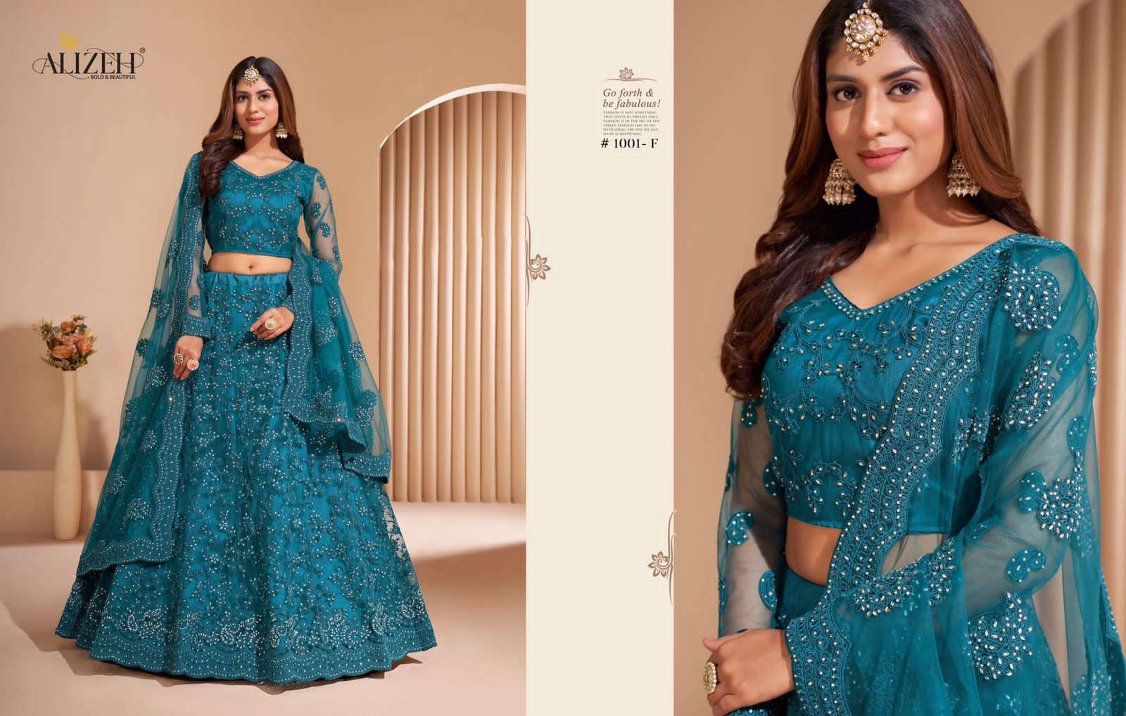 ALIZEH OFFICIAL BRIDEL HERITAGE COLOR SPLASH DESIGNER FANCY LEHENGA 