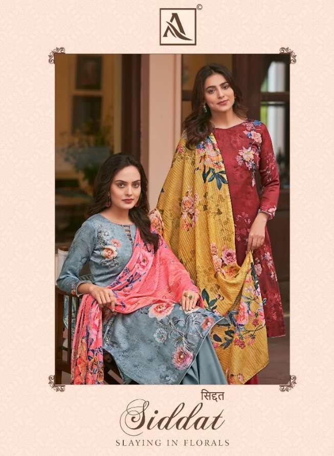 Alok suit siddat series 731001-731008 pure jam cotton suit