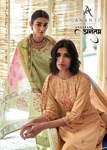 ananti anantam series  6001-6005 pure weaving viscose readymade suit