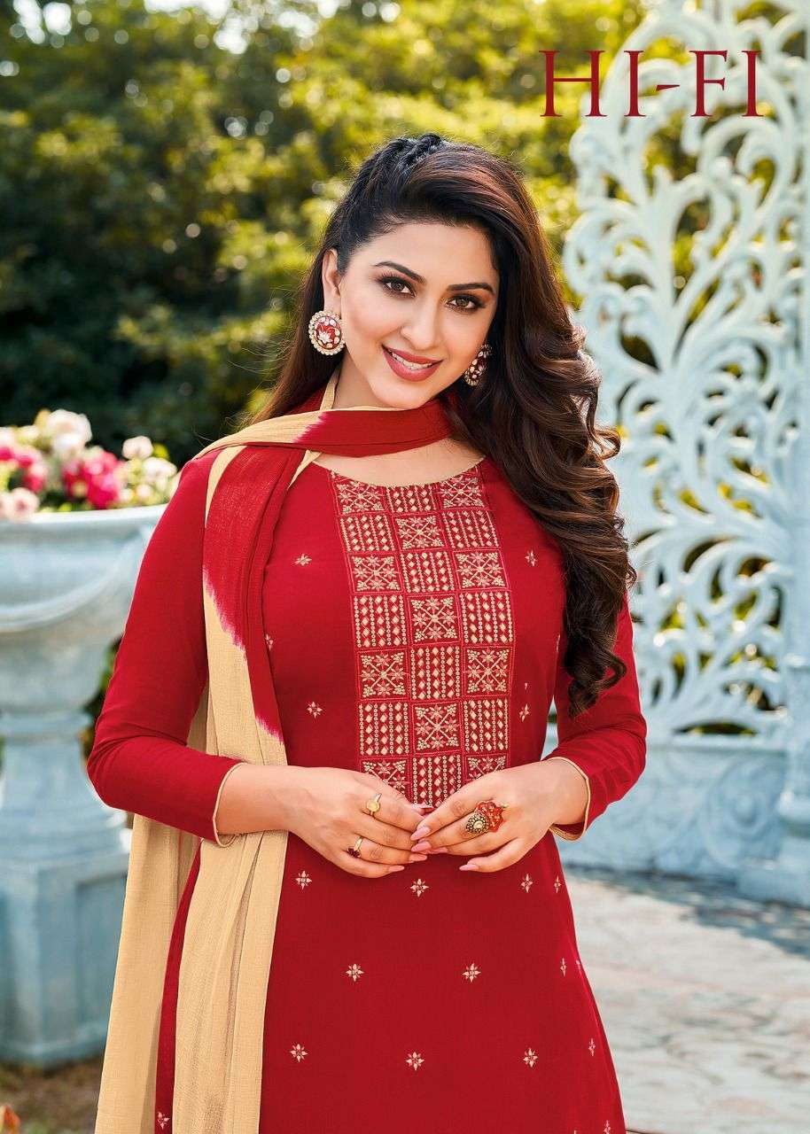 artio hi fi series 23001-23008 flex cotton readymade suit 