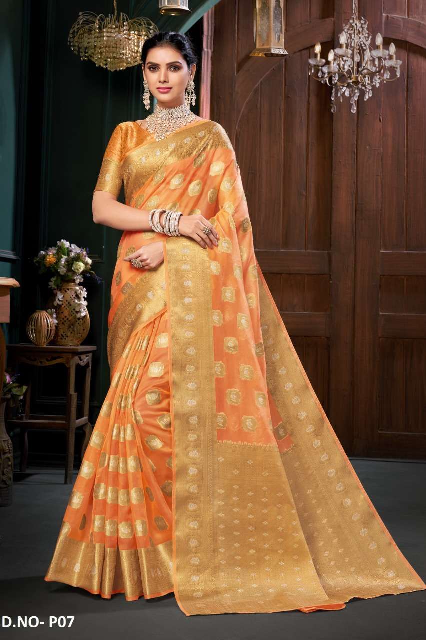 Ashika pragati organza silk saree