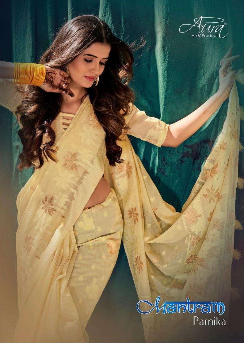 Aura mantram pranika series 01-06 soft cotton saree