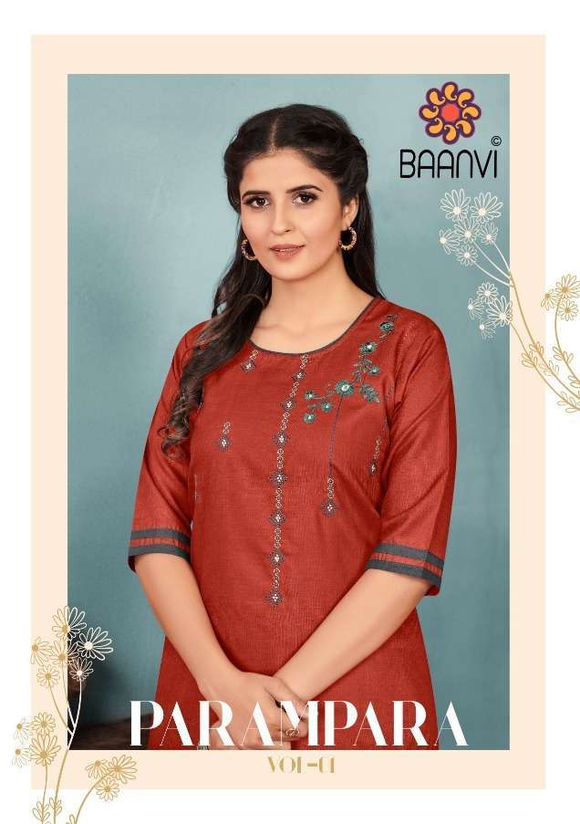 baanvi parampara vol 1 series 101-108 cotton kurti 