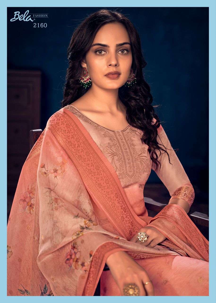 bela lauren series 2160-2165 chanderi jacquard suit 