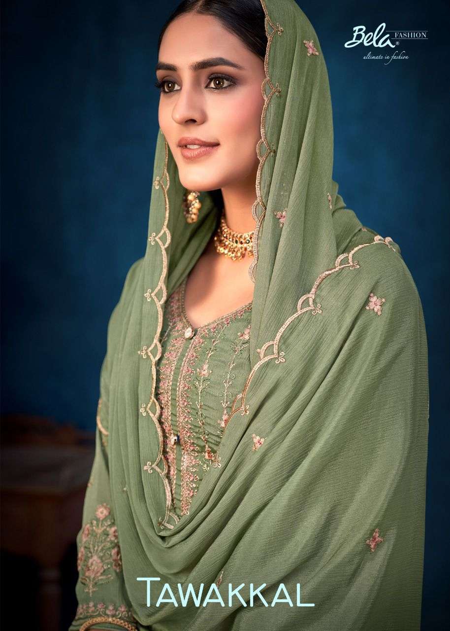 bela tawakkal series 3150-3156 chinon chiffon suit 