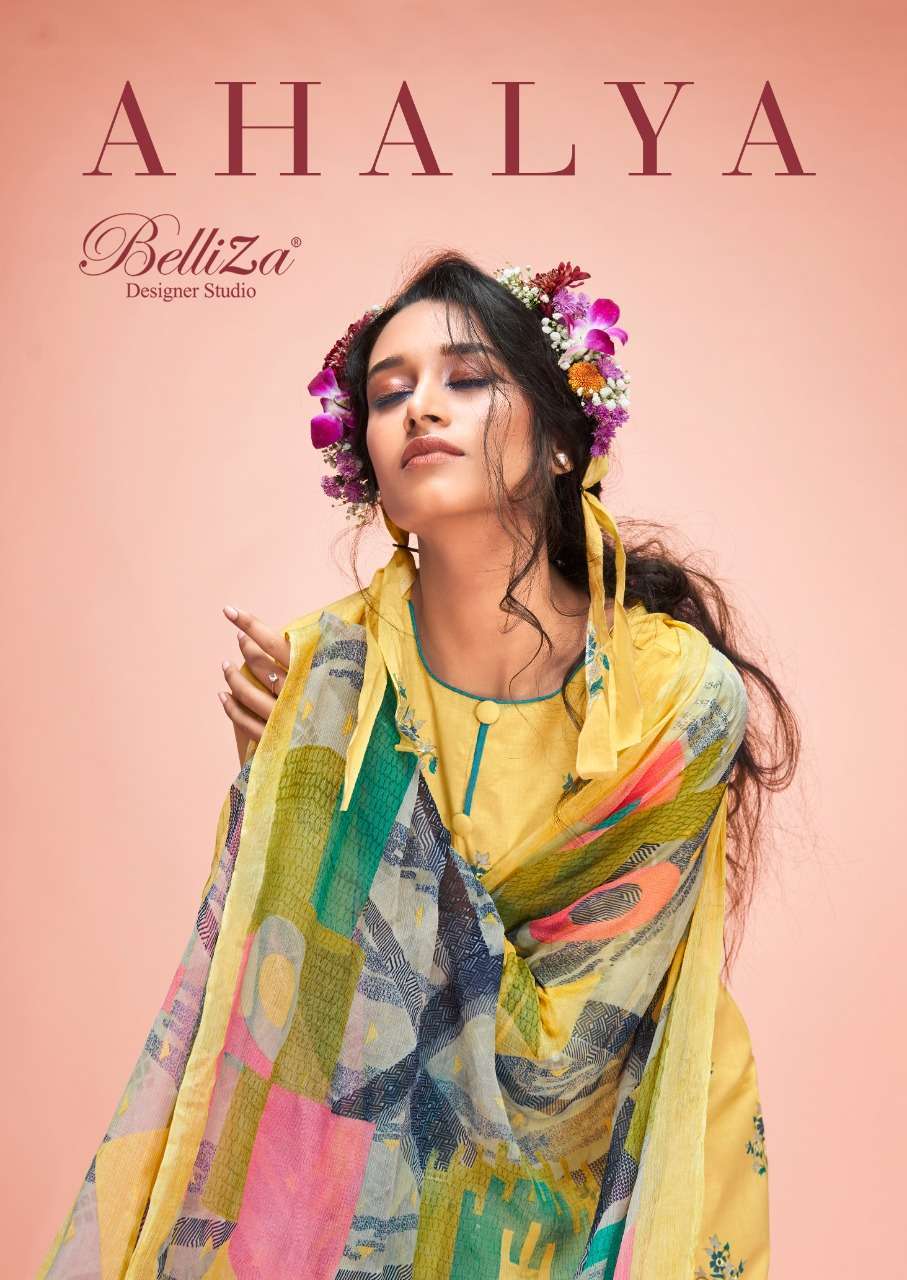 belliza ahalya series 599001-599010 pure cotton suit 