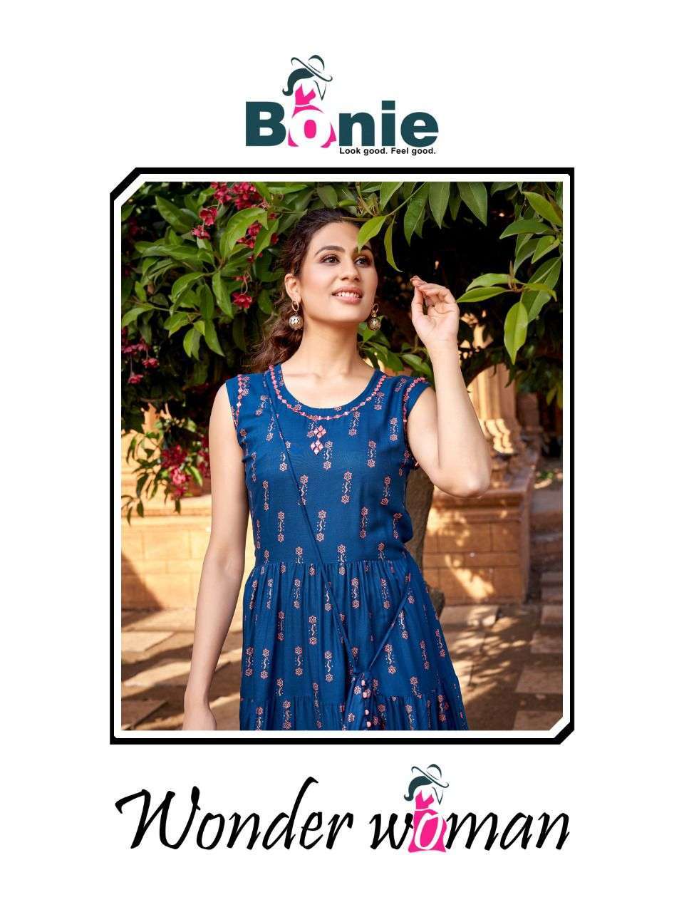 bonie wonder woman series 1001-1006 heavy pure rayon kurti 