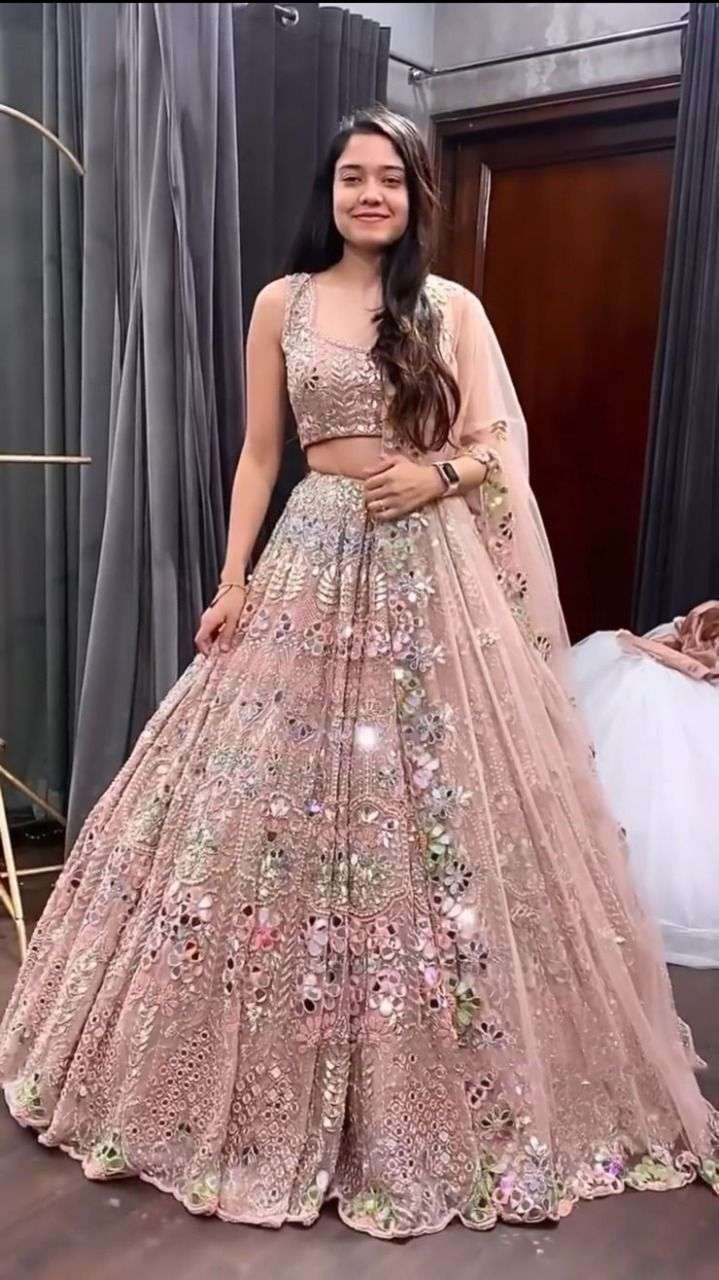 BT-13 KF-1413 DESIGNER HEAVY SOFT NET LEHENGA 