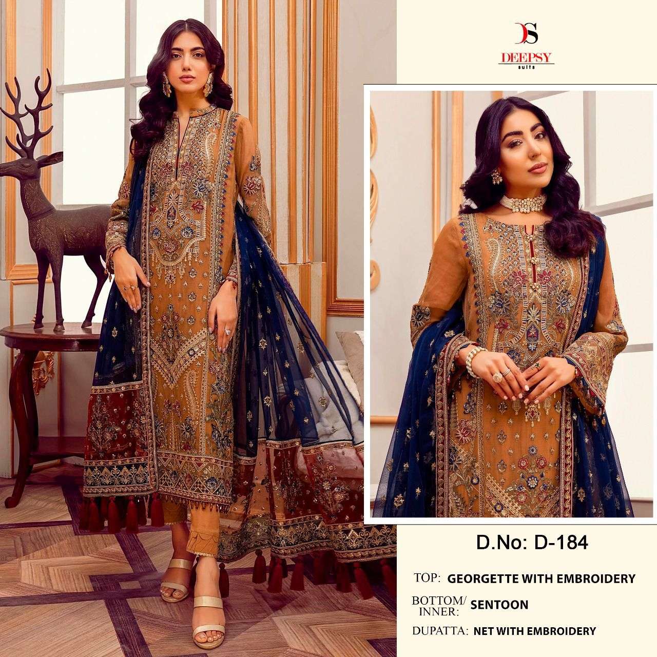 DEEPSY SUITS D-184 DESIGNER GEORGETTE SUIT