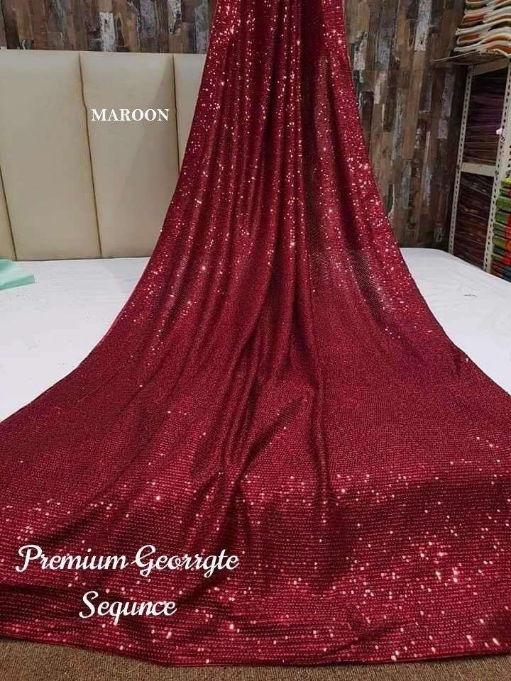 df 3243 design georgette saree with 3mm sequence work concept
