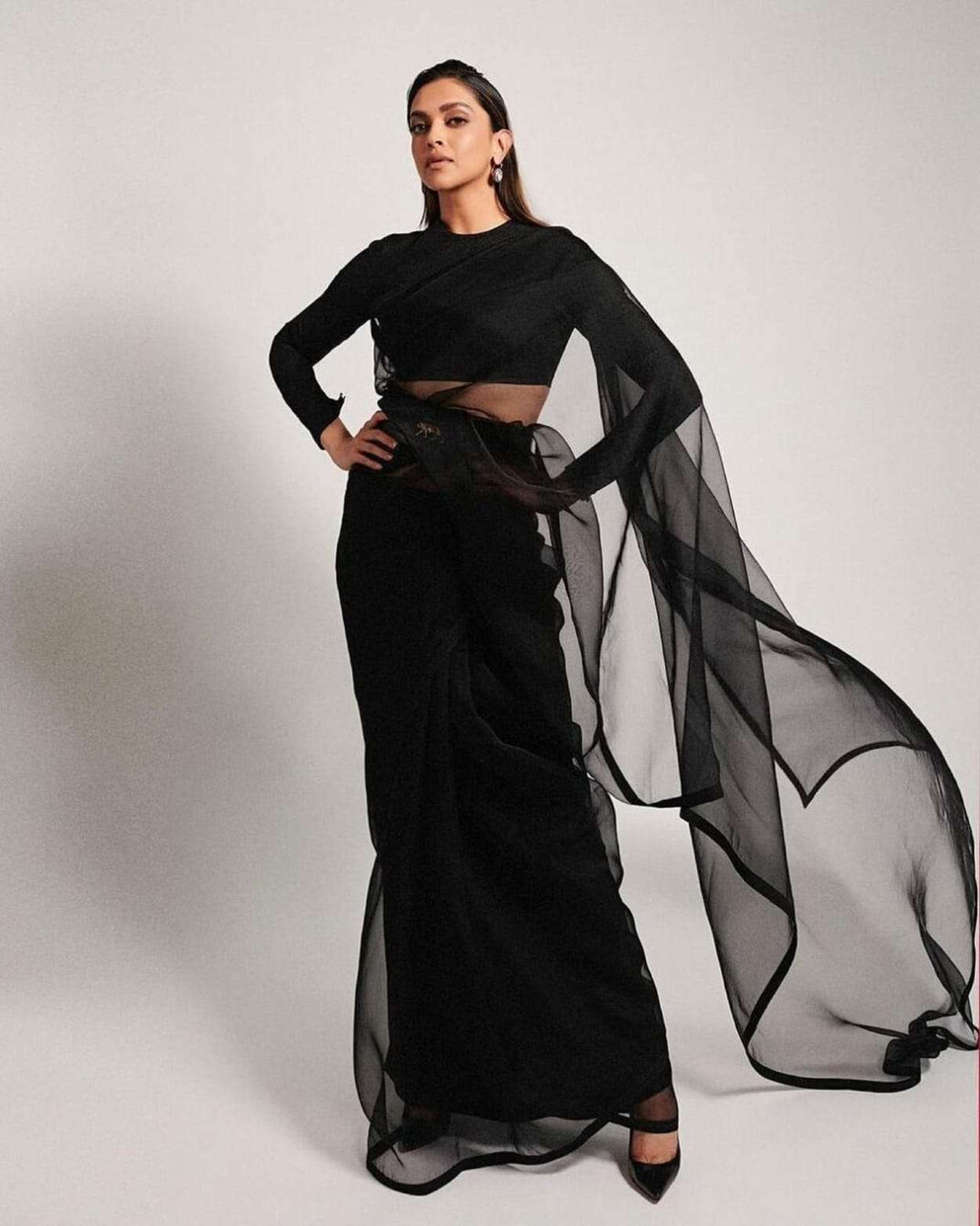 df rrr Heavy Nylon organza Silk black colour saree