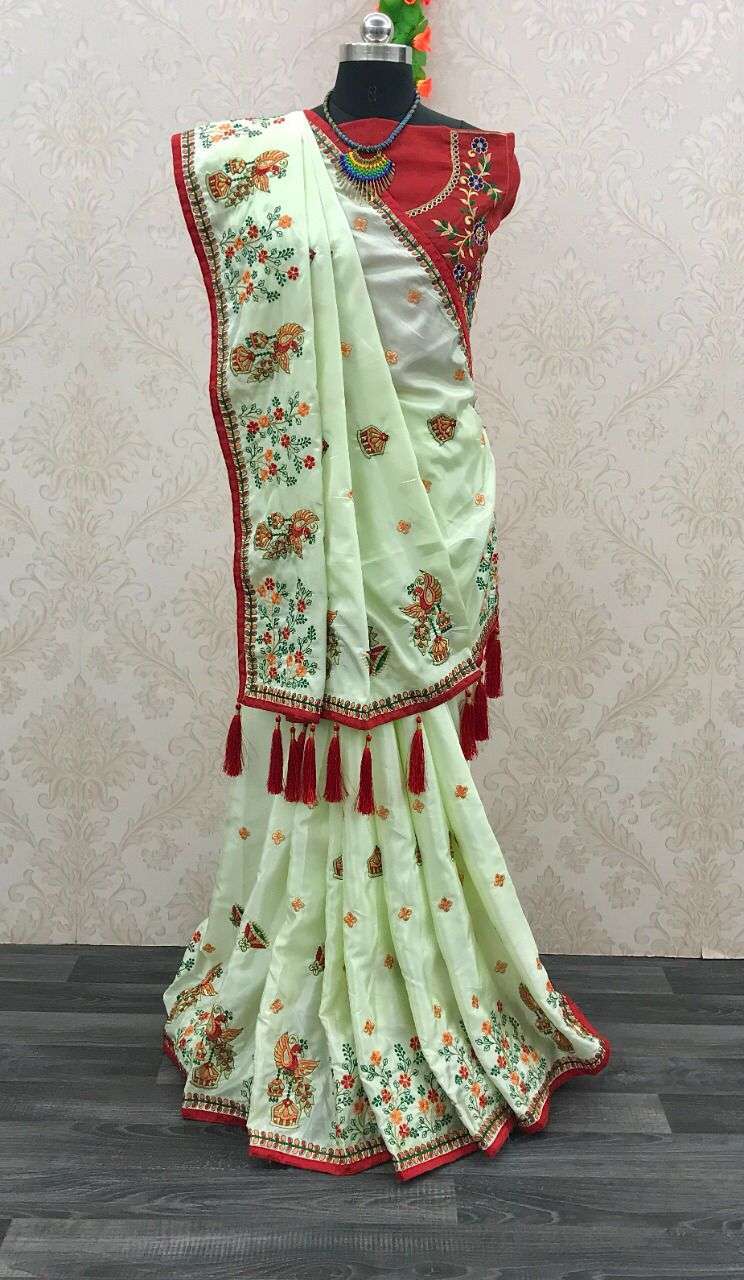 Divya fashion kumkum crape silk saree