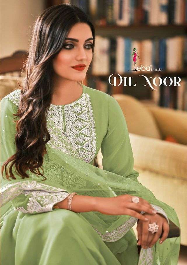 EBA DIL NOOR DESIGNER PURE GEORGETTE SUIT S