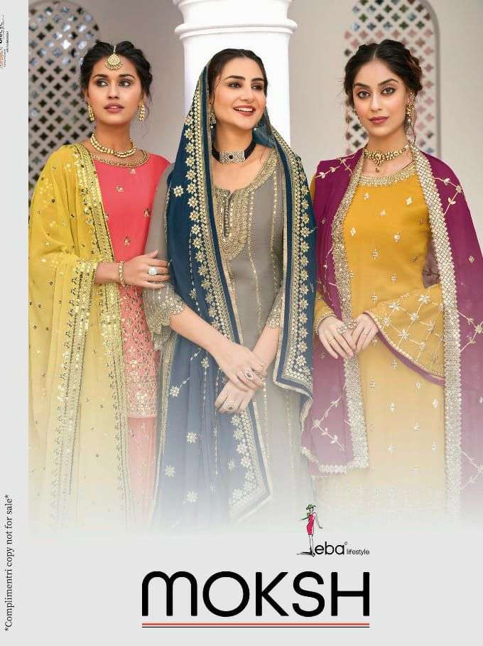EBA MOKSH VOL-1 DESIGNER FAUX GEORGETTE SUIT 