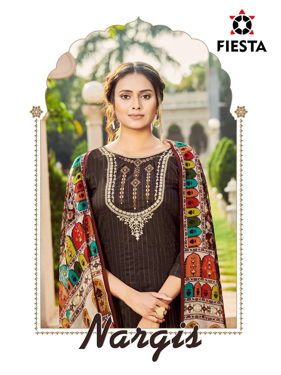 fiesta nargis series 1001-1007 heavy lining cotton readymade suit