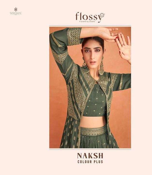 flossy naksh colour plus heavy real georgette kurti