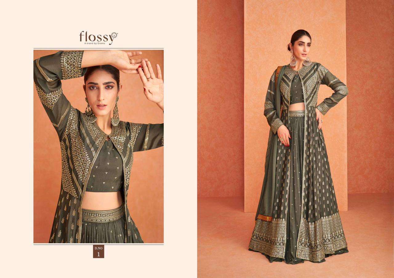 FLOSSY NAKSH VOL-1 DESIGNER HEAVY REAL GEORGETTE SUITS 