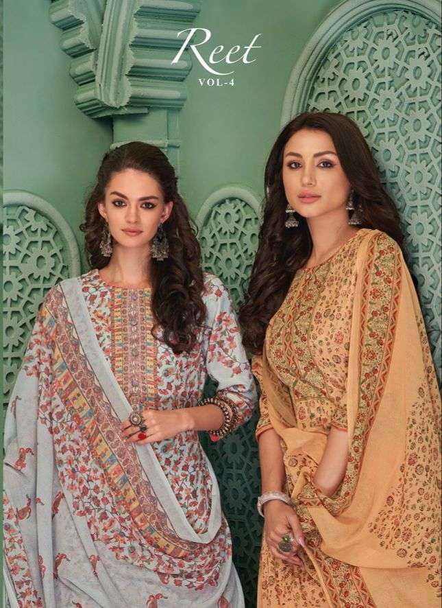 Glossy reet vol-4 series 1152-1157 cotton digital print suit 