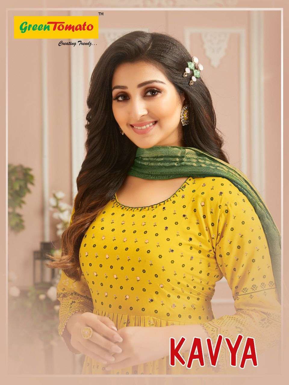 green tomato kavya series 001-008 rayon readymade suit 