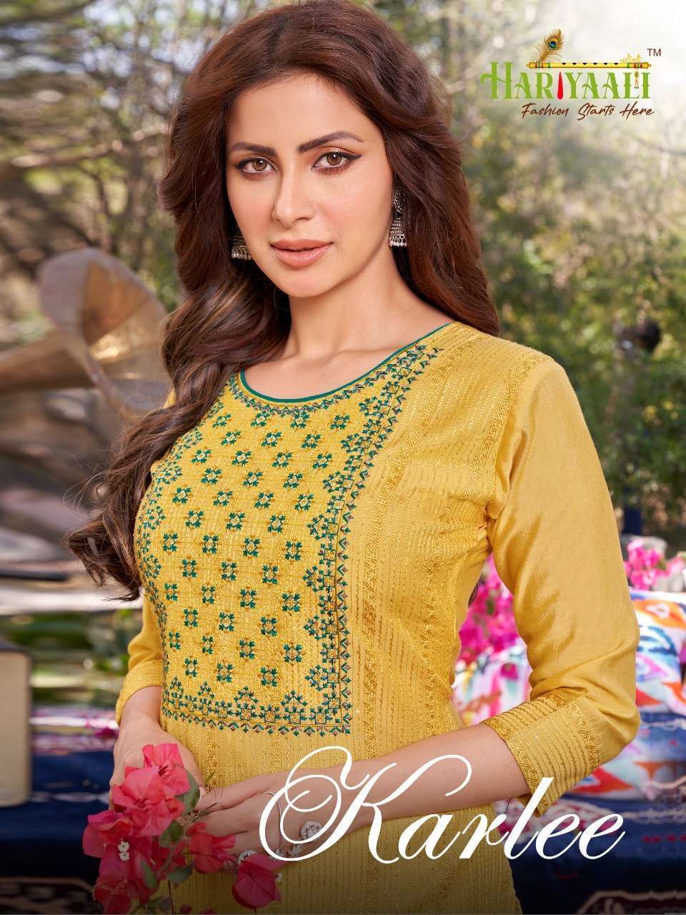 Hariyalee karlee series 2001-2008 viscose silk kurti