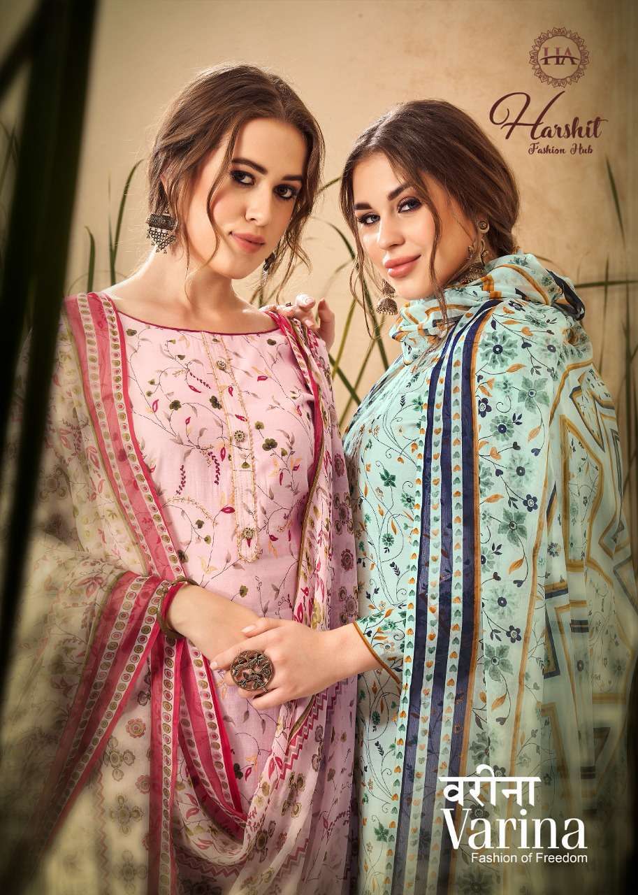 Harshit fashion varina series 928001-928008 pure viscose silk suit