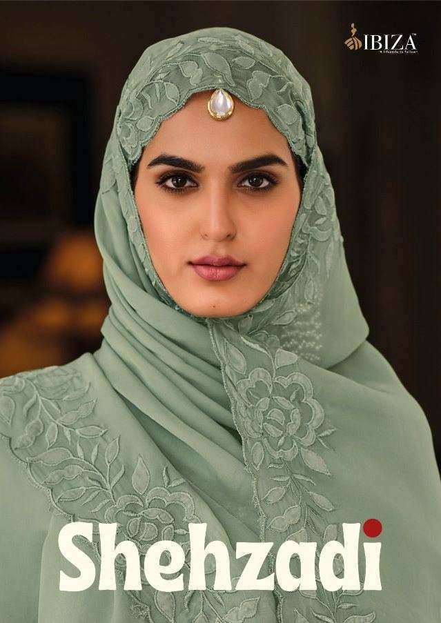 ibiza shehzadi series 11191-11198 pure muslin jacquard suit 