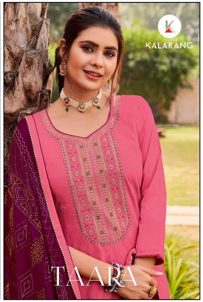kalarang taara series 3581-3586 jam silk cotton suit 