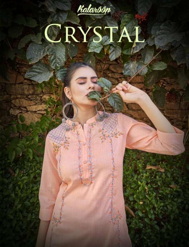 kalaroop crystal series 13181-13184 heavy rayon kurti 