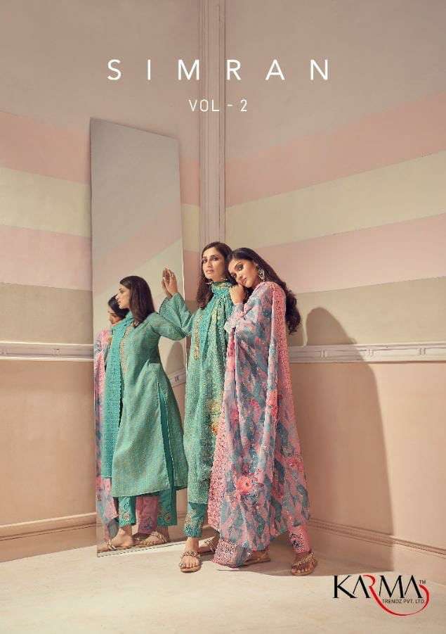 KARMA SIMRAN VOL-2 DESIGNER PURE JAM COTTON SUIT 