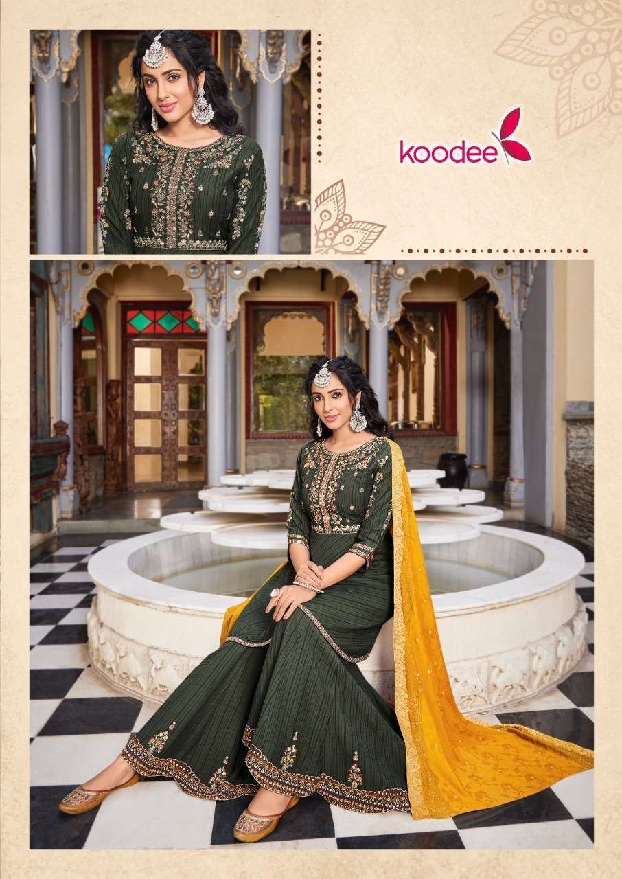 Koodee gulabo 1 series 6061-6063 fancy viscose readymade suit