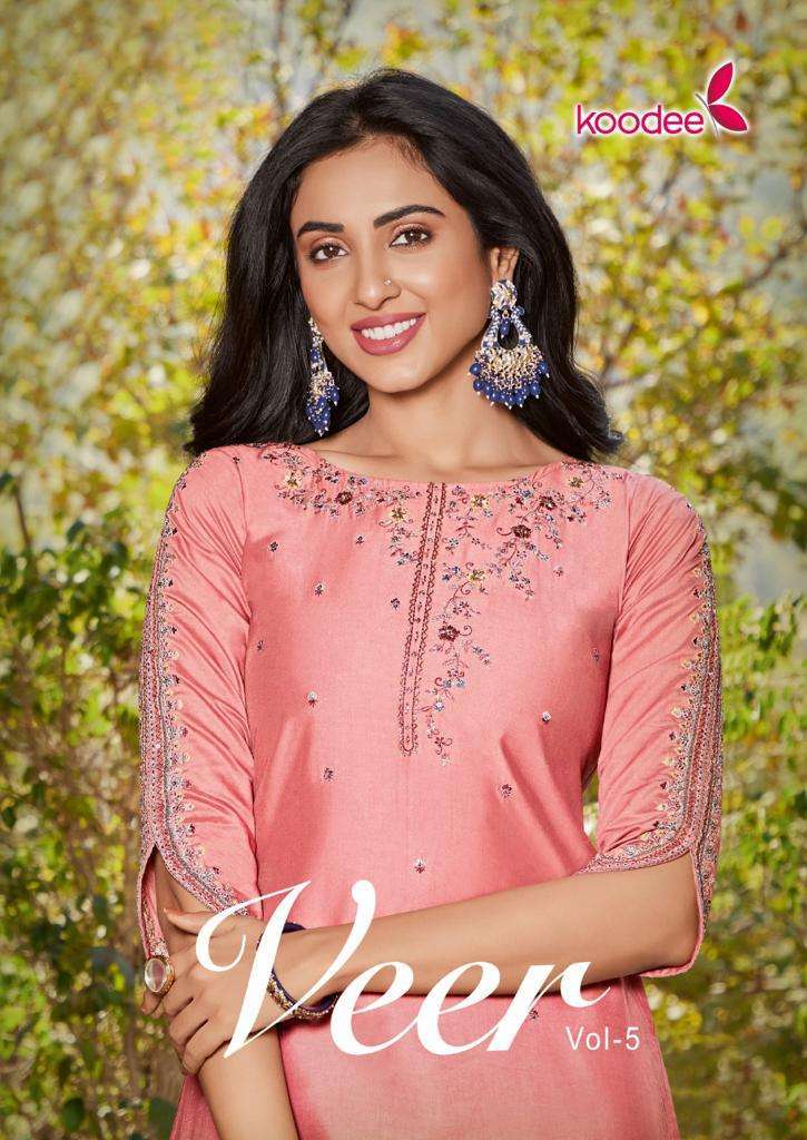 koodee veer vol 5 series 6067-6070 pure modal viscose kurti