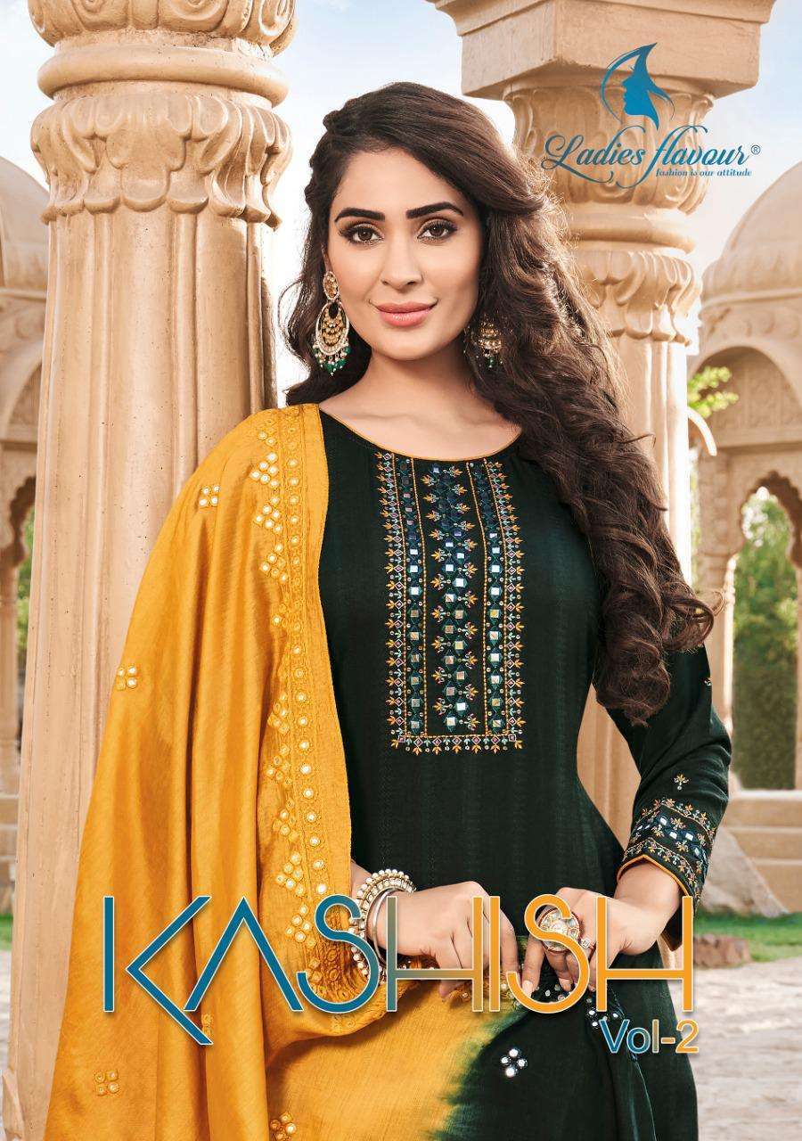 ladies flavour kashish vol 2 series 2001-2006 pure rayon readymade suit 