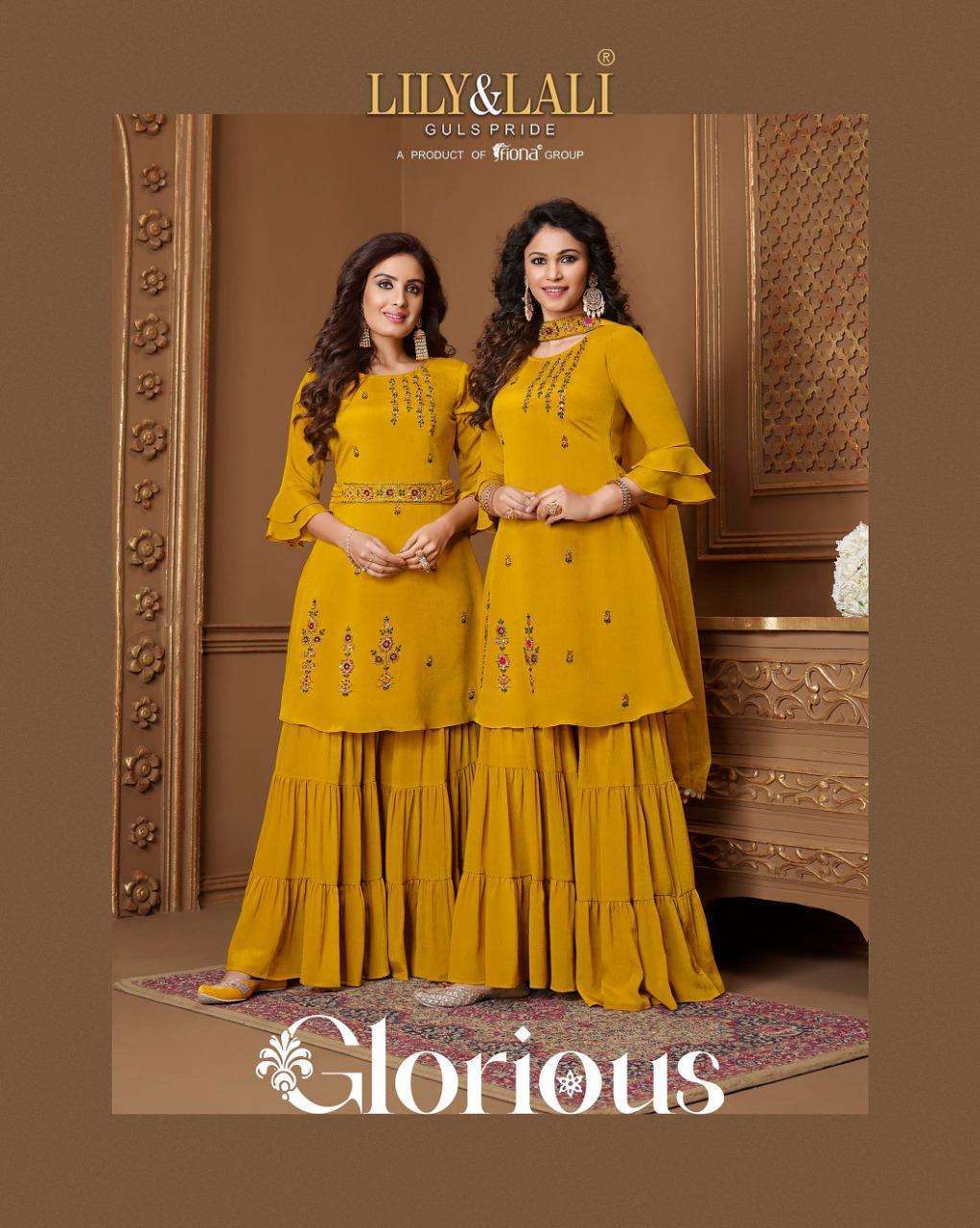 lily & lali glorious series 8071-8074 pure chinon readymade suit 