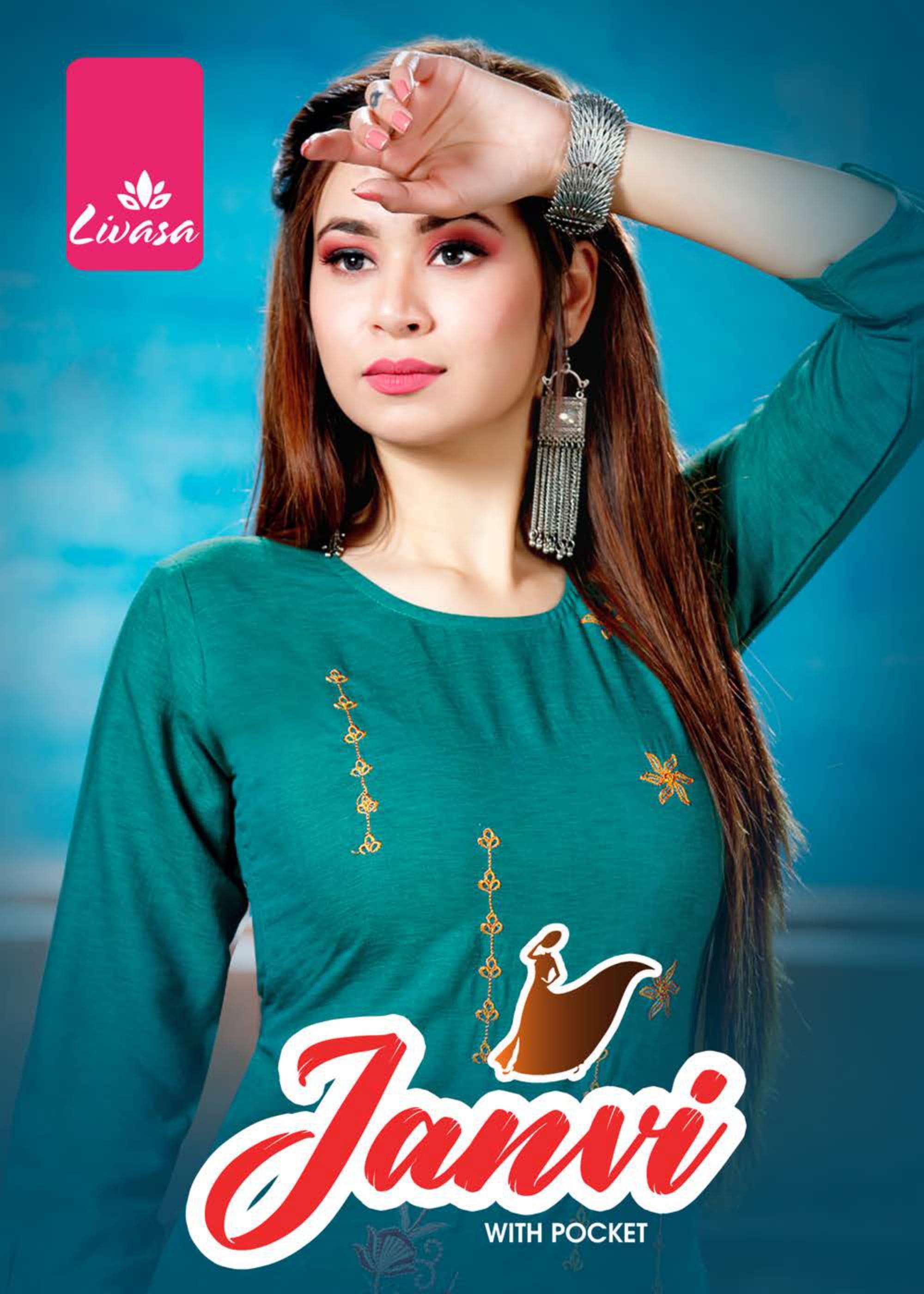 livasa janvi series 101-106 rayon liquid kurti 