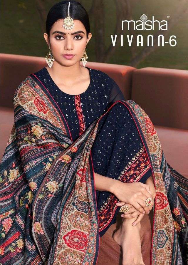 maisha vivann vol 6 series 11090-11094 pure georgette suit