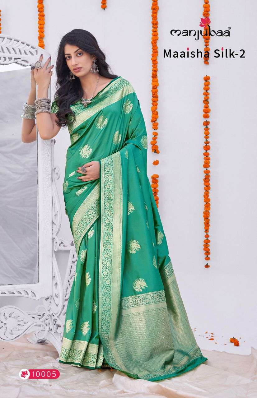 manjubaa saaisha silk-2 series 10001-10009 banarasi silk saree