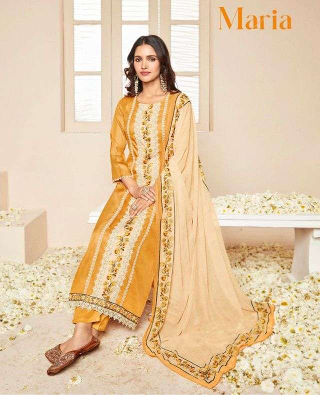 maskeenji maria series 3228-3231 soft silk readymade suit 