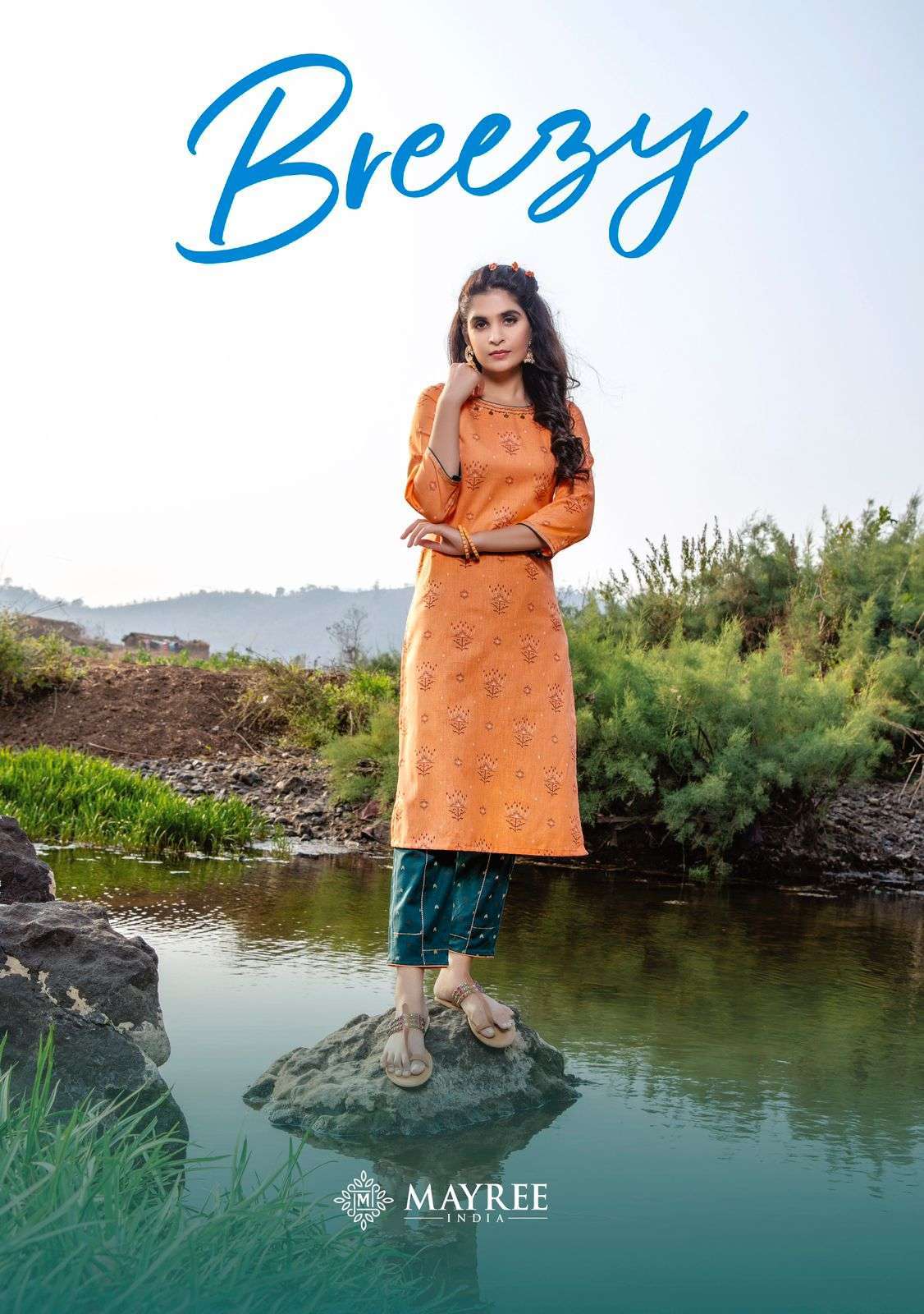 mayree india breezy series 001-010 Rayon liquid kurti