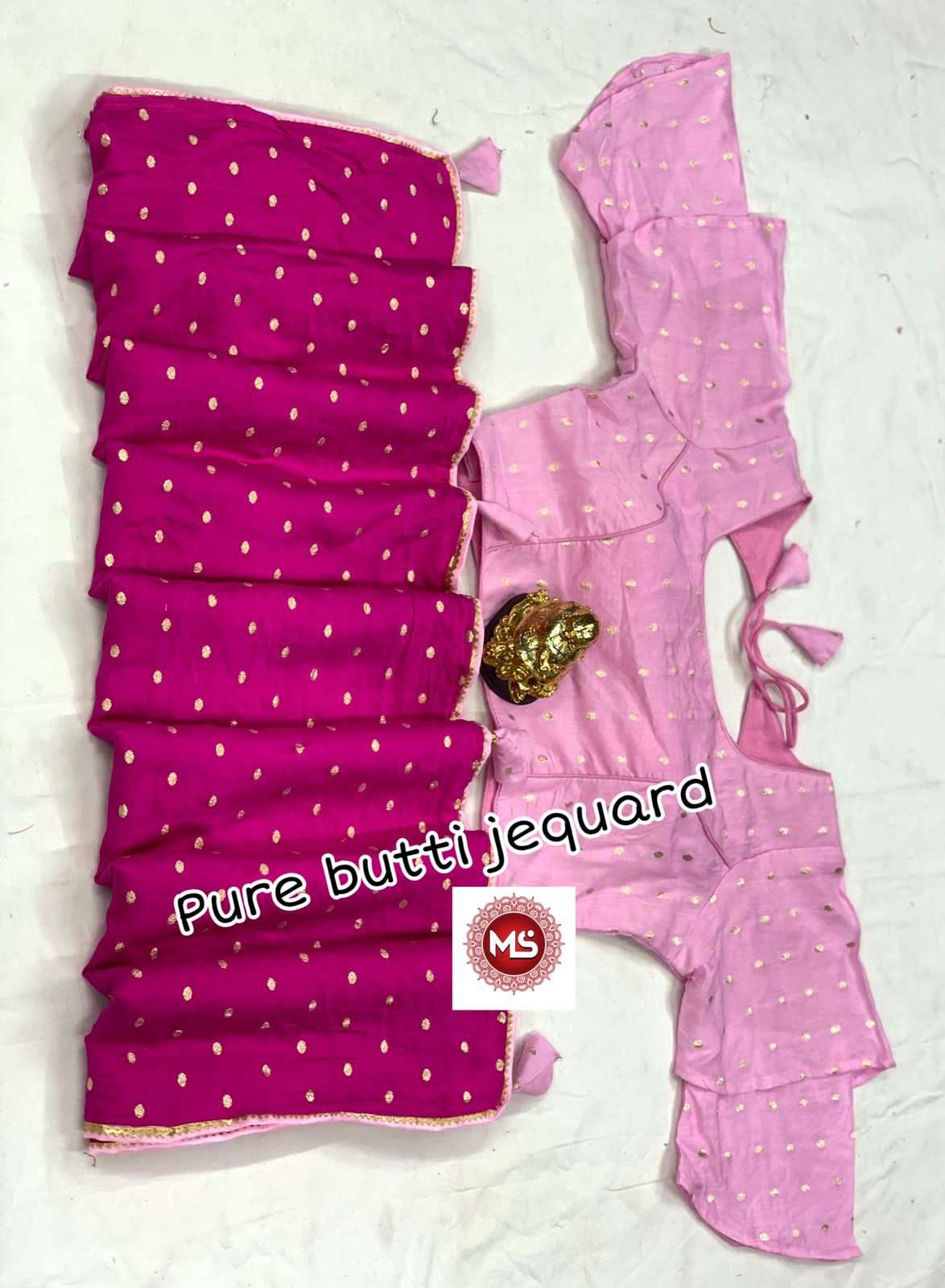 MS BRAND BUTTI DESIGNER COTTON BASE SAREE