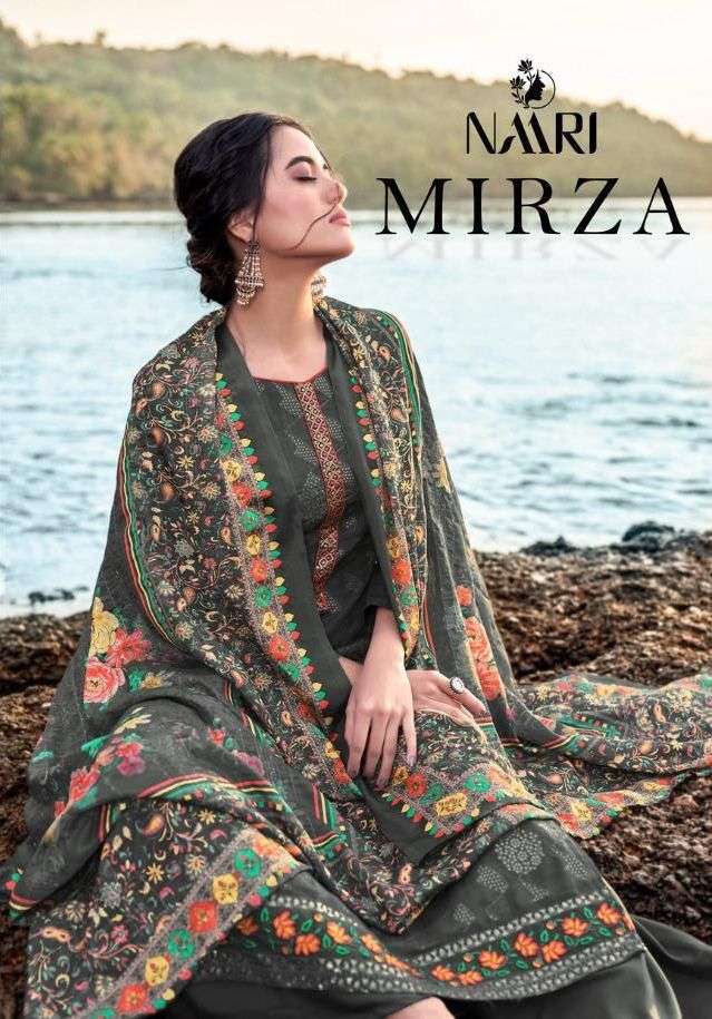 naari mirza series 3401-3406 pure muslin silk suit