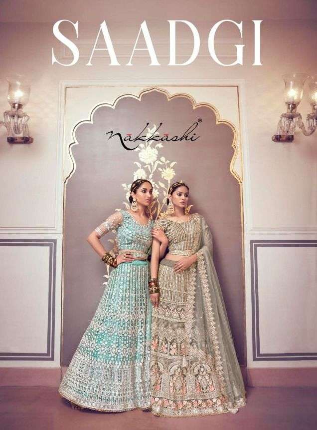 nakkashi saadgi series 5191-5198 net lehenga