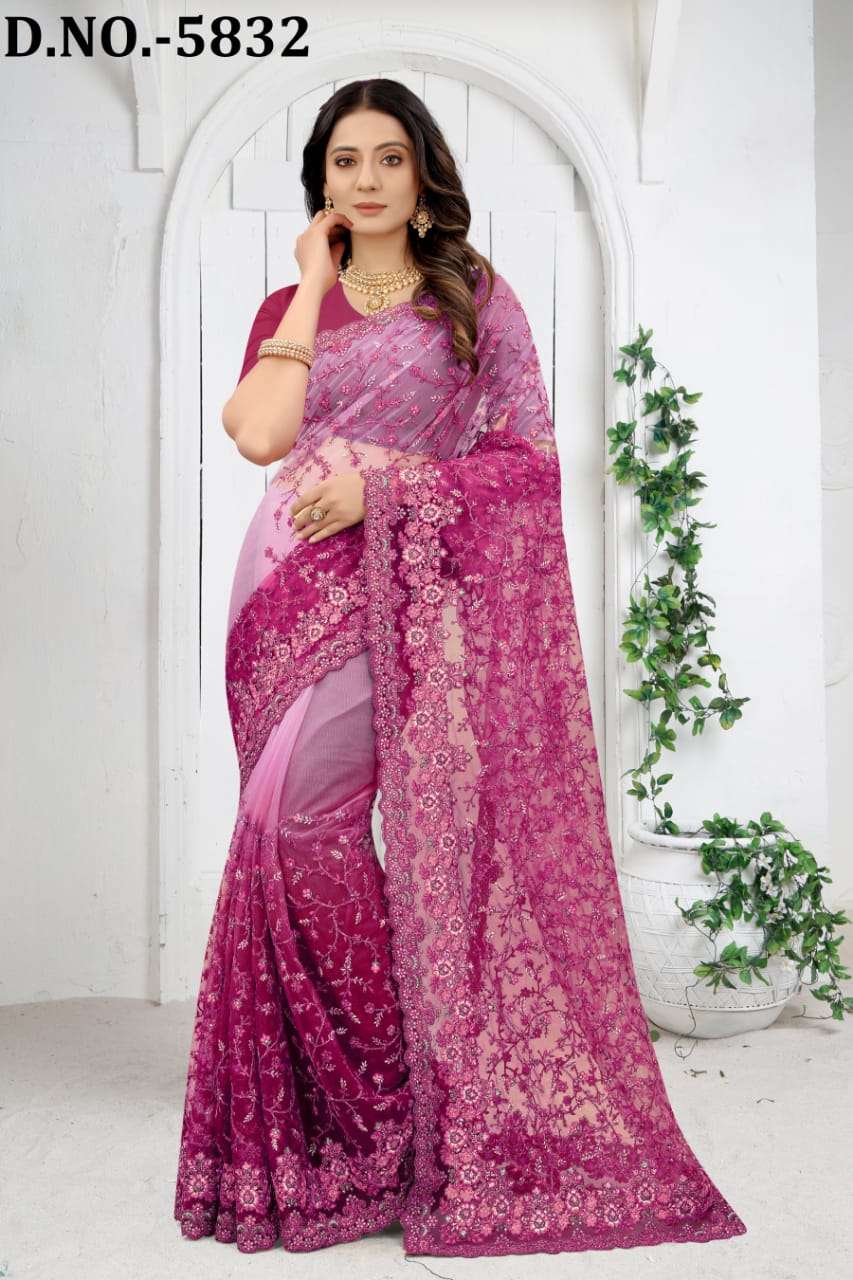 NARI FASHION MATRIX DESIGNER ORGANZA SILK SAREE 