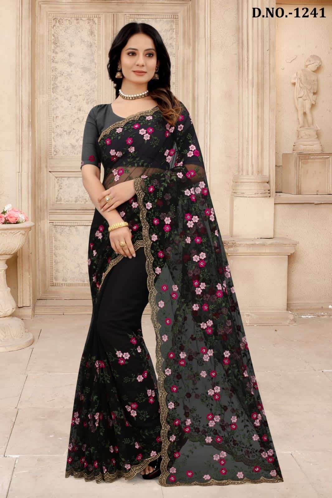 NARI SENSATIONAL DESIGNER NET SAREE 