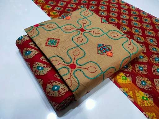 Nemi Work Suit Chikoo Special Vol 2 Cotton Batik suit