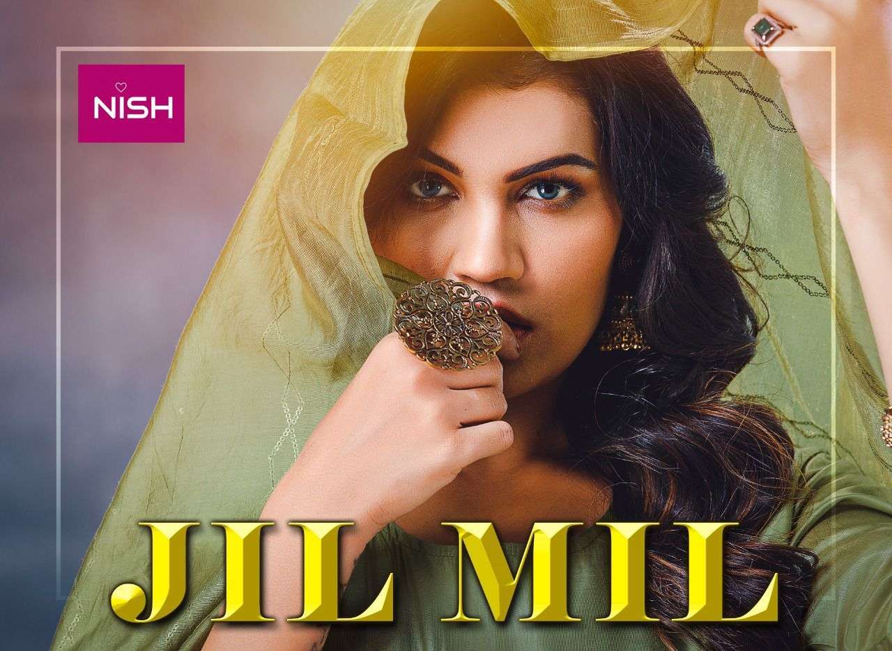 nish jil mil series 101-106 pure silk readymade suit