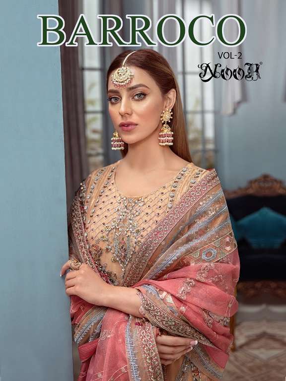Noor Barroco Vol-2 series 14013-14015 georgette suit 