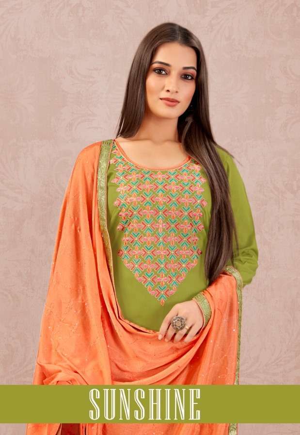 panch ratna sunshine series 11831-11835 jam silk suit 