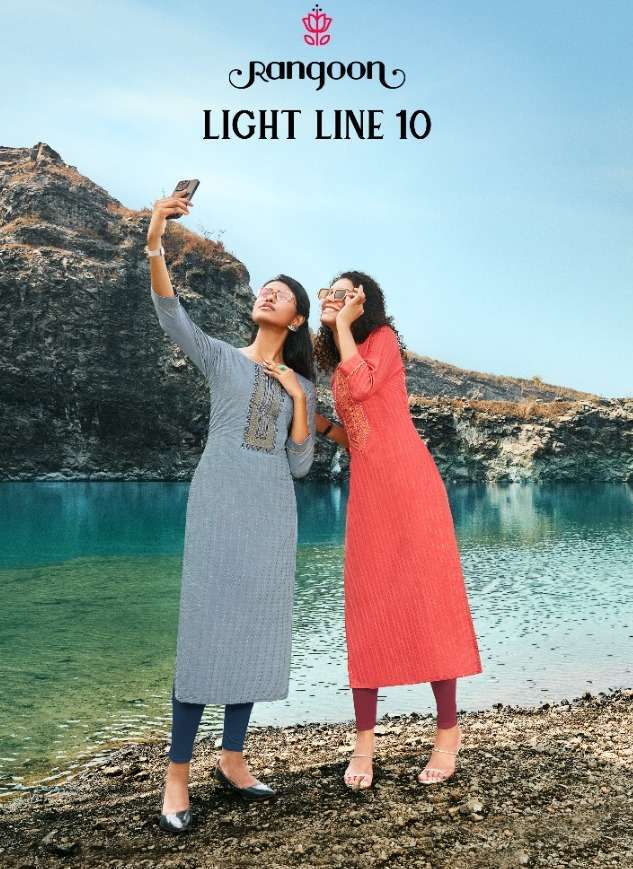 rangoon light line vol 10 series 3631-3636 cotton lining kurti 