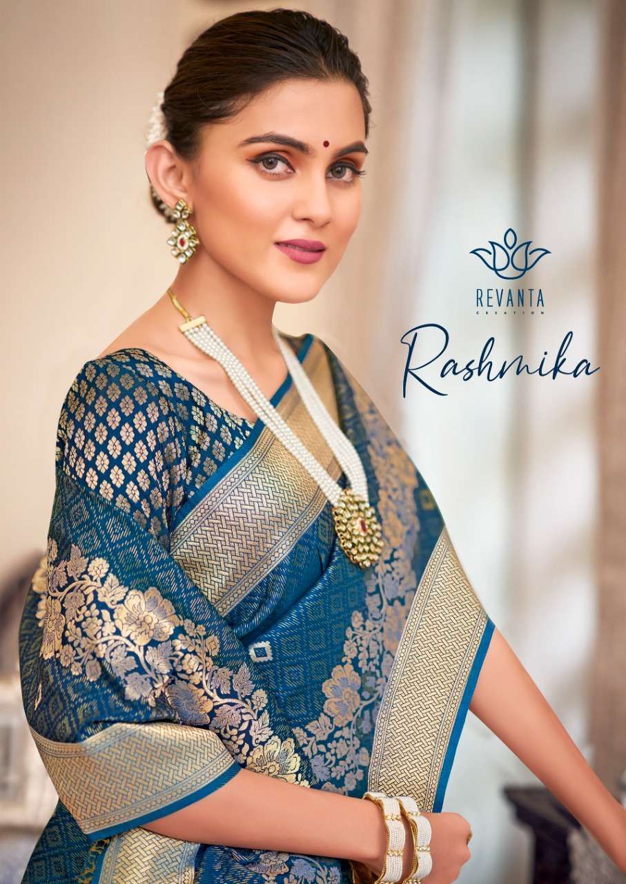 Revanta rashmika series 1471-1475 pure silk saree